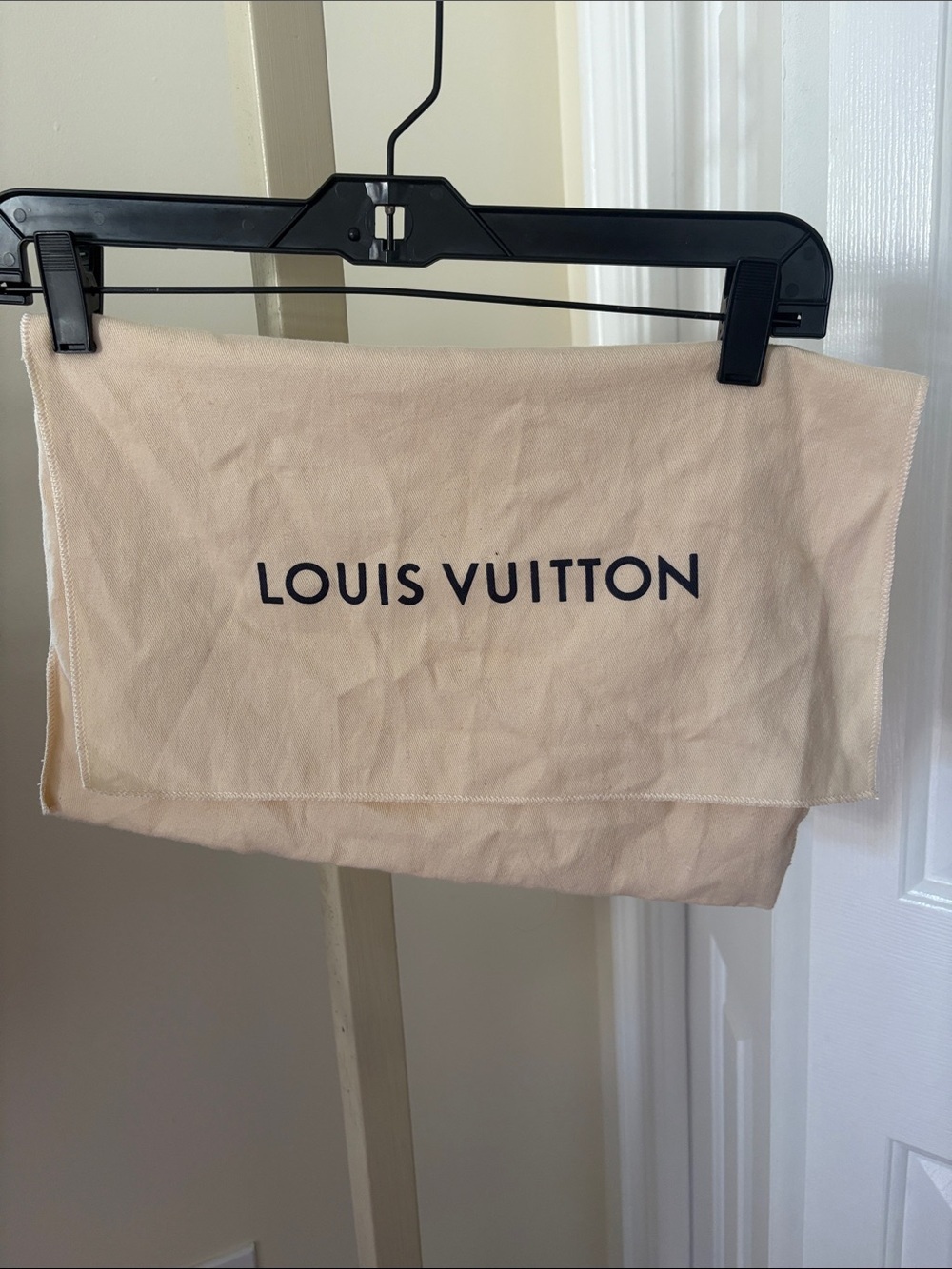 Louis Vuitton Beige Dust Cover with Black Logo